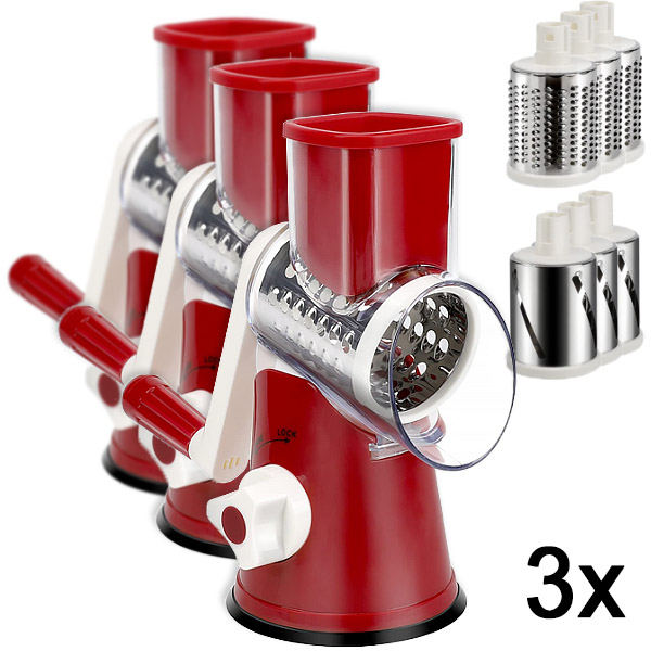 3x Daržovių pjaustyklė, smulkintuvas „3 viename“ | CUTERO