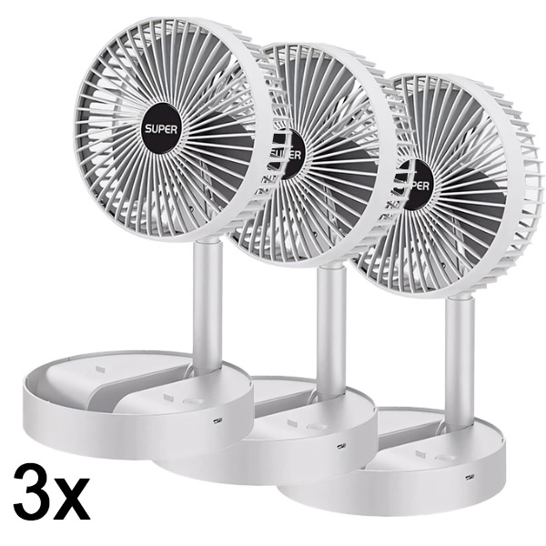 3x USB stalinis elektrinis ventiliatorius | FOLDICOOL  + E-knyga