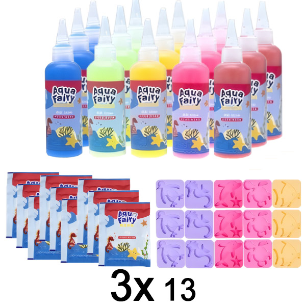 3x Vandens žaislų rinkinys vaikams(13 dalių) | GELPLI