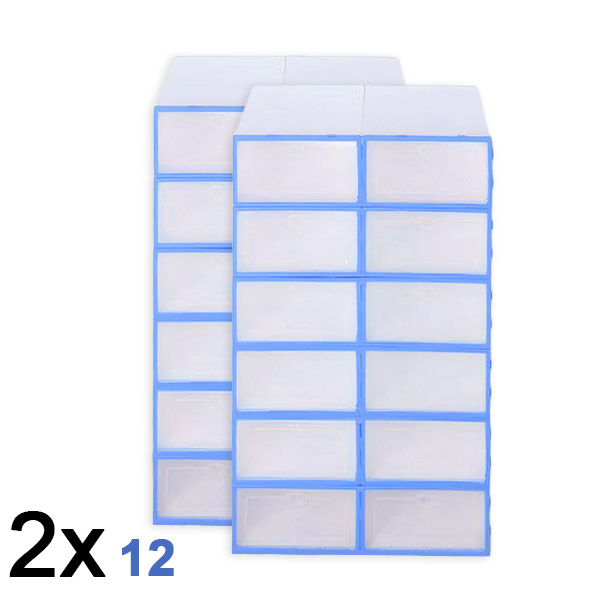 2x Plastikinė batų laikymo dėžė (12 vnt.) | SHOEZY