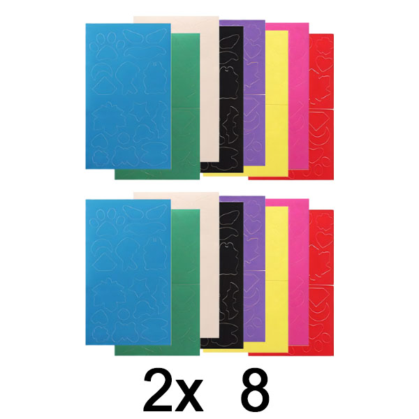 2x Lipnūs audinių taisymo pleistrai (8x įvairių spalvų) | ZAKRPKA