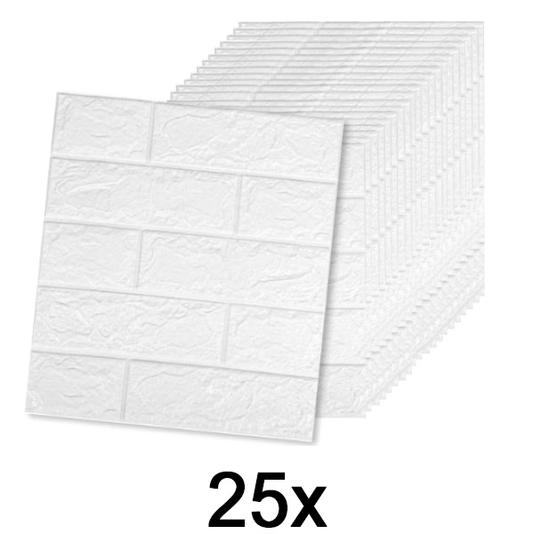5x (5 vnt.) Lipnūs 3D plytų imitacijos tapetai | BRICKSBY